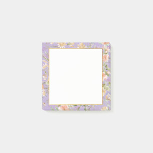 Lavender Floral Post-it Klebezettel