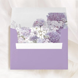 Lavender Floral Printed Wedding Liner & Addressed