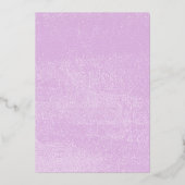 Lavender Floral Quinceanera Folieneinladung (Rückseite)