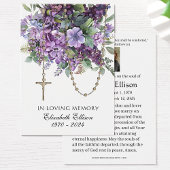 Lavender Floral Rosary Beerdigung Gedenkgebet