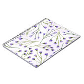 Lavender Floral Spiral Foto Notebook-Abdeckung Notizblock (Linke Seite)