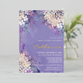 Lavender Floral Spring Wedding Brautparty Folieneinladung (Stehend vorne)