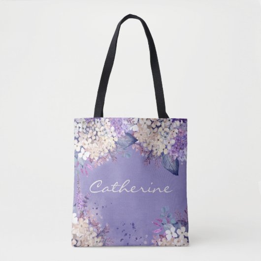 Lavender Floral Spring Wedding Bridesmaift Geschen Tasche (Vorderseite)