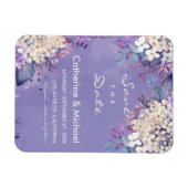Lavender Floral Spring Wedding Save the Date Magnet (Horizontal)