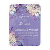 Lavender Floral Spring Wedding Save the Date Magnet (Vertikal)