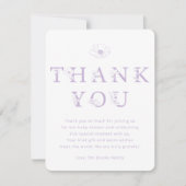 Lavender Floral Thank You Card | Baby Shower Dankeskarte (Vorderseite)