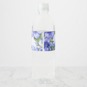 Lavender Floral Wasserflaschenetikett (Rückseite)