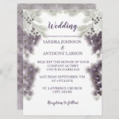 Lavender Floral Watercolor Hochzeit Einladung (Vorne/Hinten)