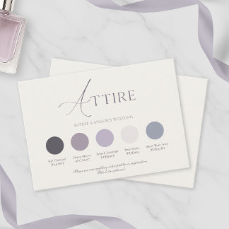 Lavender Floral Wedding Attire Card Einladung