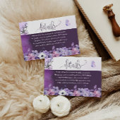Lavender Floral Wedding Details Insert