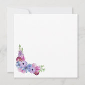 Lavender Floral Wedding Einladung (Rückseite)