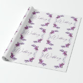Lavender Floral Wedding Geschenkpapier (Ungerollt)