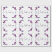 Lavender Floral Wedding Geschenkpapier (Flach)