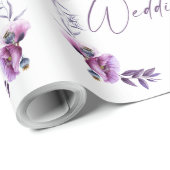 Lavender Floral Wedding Geschenkpapier (Rolleneckpunkt)