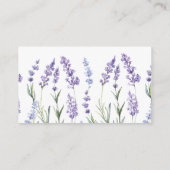 Lavender Floral Wedding Registry Card Begleitkarte (Rückseite)