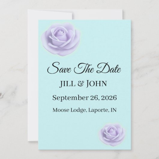 Lavender Floral Wedding Save The Date (Vorderseite)