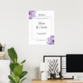 Lavender Floral Wedding Welcome Poster Sign (Heimbüro)