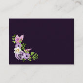 Lavender Floral Wedding wünschend gut Begleitkarte (Rückseite)