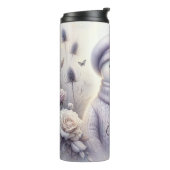 Lavender Floral Winter Snowman Thermosbecher (Nach links gedreht)