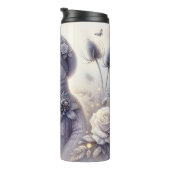 Lavender Floral Winter Snowman Thermosbecher (Nach rechts gedreht)