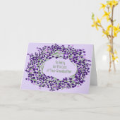 Lavender Floral Wreath für den Verlust der Großmut Karte (Gelbe Blume)