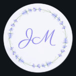 Lavender Floral Wreath Monogram Wedding Stickers<br><div class="desc">Diese Hochzeitsaufkleber verfügen über einen Aquarelllavender-Blumenkranz mit Monogramm. Personalisieren Sie sie mit Braut- und Bräutigam-Intialen. Diese Aufkleber sind Teil der Lavendel Wreath Wedding Collection, die passende Hochzeitswaren und Geschenke enthält. Bitte besuchen Sie die Sammlungs-Seite in unserem Geschäft, um die komplette Palette von Hochzeit-und Brautprodukten, die Sie personalisieren können für Ihre...</div>