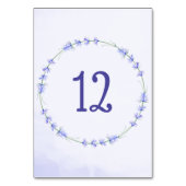 Lavender Floral Wreath Tischnummer (Vorderseite)