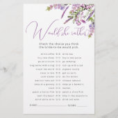 Lavender Floral würde sie eher Bridal Game (Vorderseite)