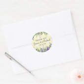 Lavender Floral Yellow Wedding Danke Sticker (Umschlag)
