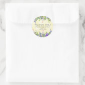 Lavender Floral Yellow Wedding Danke Sticker (Tasche)