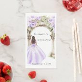 Lavender florals arch dress Quinceanera Serviette (Beispiel)