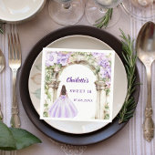 Lavender florals arch dress Sweet 16 Serviette