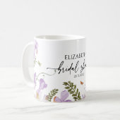 Lavender Florals Brautparty Party Geschenkidee Tas Kaffeetasse (Vorderseite Links)