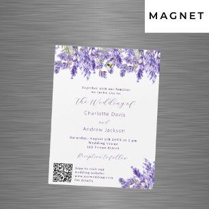 Lavender Florals QR UAWG Details Luxushochzeit Magneteinladung