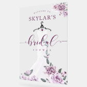 Lavender Florals White Wedding Dress Brautparty Acrylschild (Winkel)