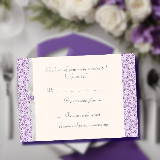 Lavender Florentine UAWG RSVP Karte