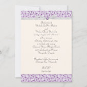 Lavender Florentine Wedding Einladung (Vorderseite)