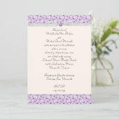 Lavender Florentine Wedding Einladung (Stehend Vorderseite)
