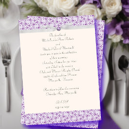Lavender Florentine Wedding Einladung