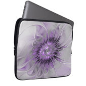 Lavender Flower Dream Modern Abstract Fractal Art Laptopschutzhülle (Vorne Rechts)