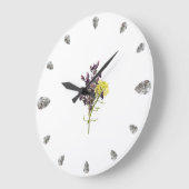 Lavender Flower Große Wanduhr (Winkel)