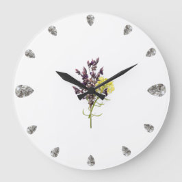 Lavender Flower Große Wanduhr