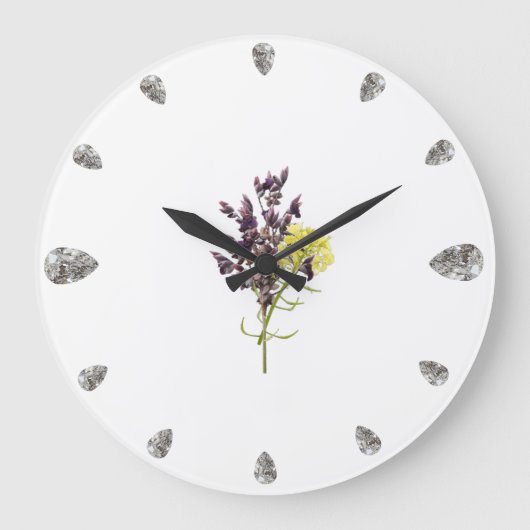Lavender Flower Große Wanduhr (Vorderseite)