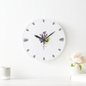 Lavender Flower Große Wanduhr (Zuhause)