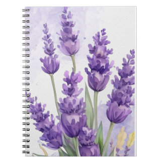 Lavender Flower Notebook | Soft Purple Floral Jour Notizblock