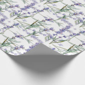 Lavender Flower Plant Watercolor Art Blue Lilac Geschenkpapier (Ecke)