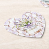 Lavender Flowers Bow Birthday Untersetzer (angewinkelt)
