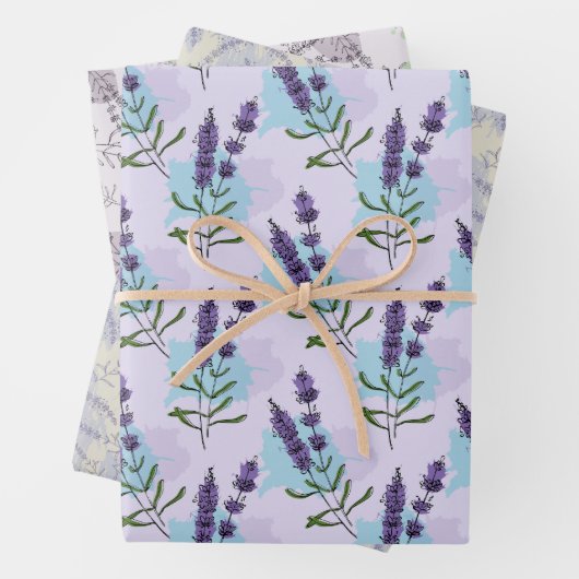 Lavender Flowers Geschenkpapier Set (Beispiel)