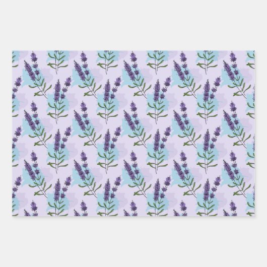 Lavender Flowers  Geschenkpapier Set (Vorderseite)