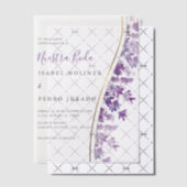 Lavender Foliage Nuestra Boda Spanish Wedding Pergament Einladungen (Versetzt (Einladung))